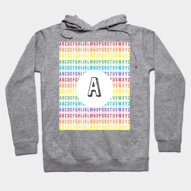 Rainbow letter hoodie on sale